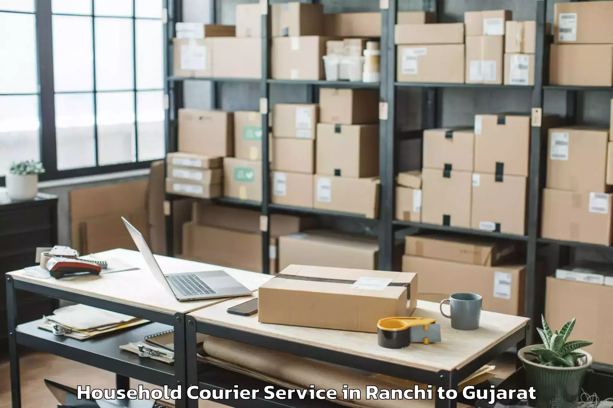 Top Ranchi to Navrangpura Household Courier Available